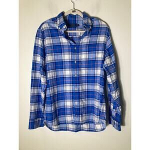 Mens Vineyard Vines Blue Large Plaid Flannel Button Up Shirt sz S